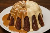Molten cake with Lotus and Kinder spread