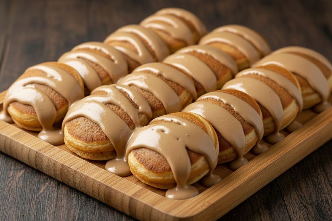 Mini pancakes 15 pieces with Kinder spread