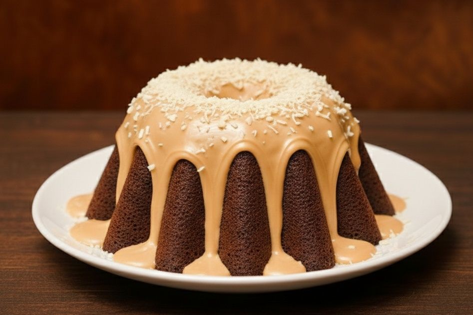 Molten cake with Kinder spread addition