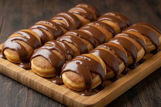 Mini Pancakes 15 pieces Nutella