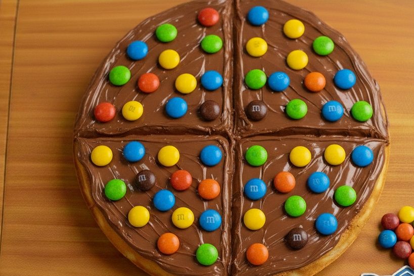 Waffles with M&Ms