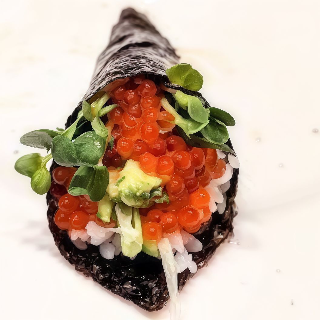 Salmon Caviar Hand Roll