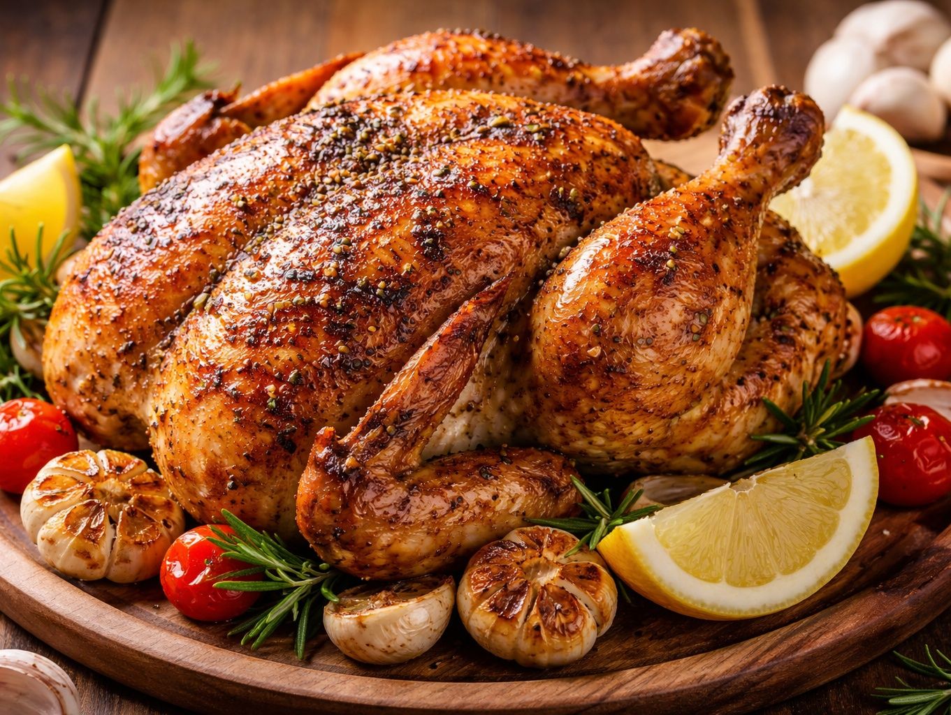 Charcoal grilled chicken