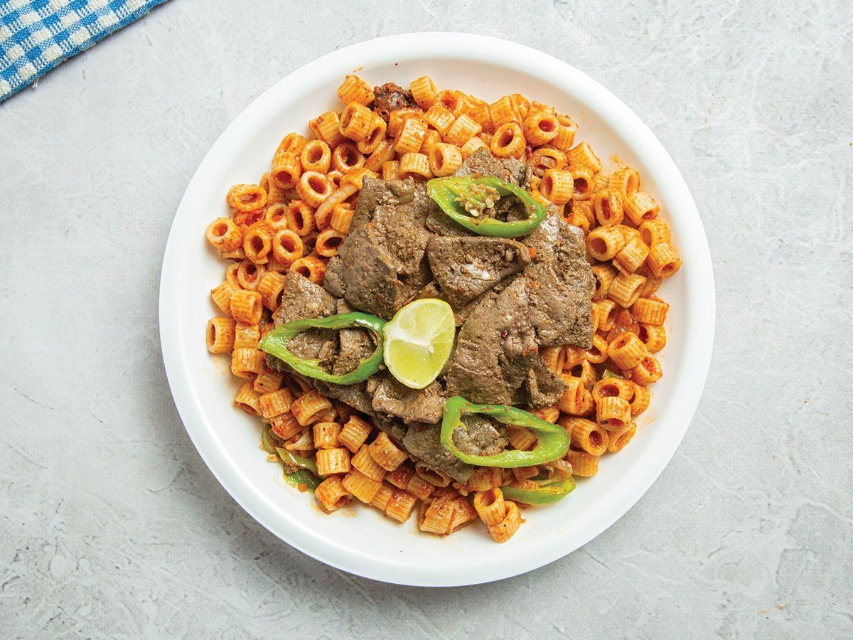 Pasta with liver