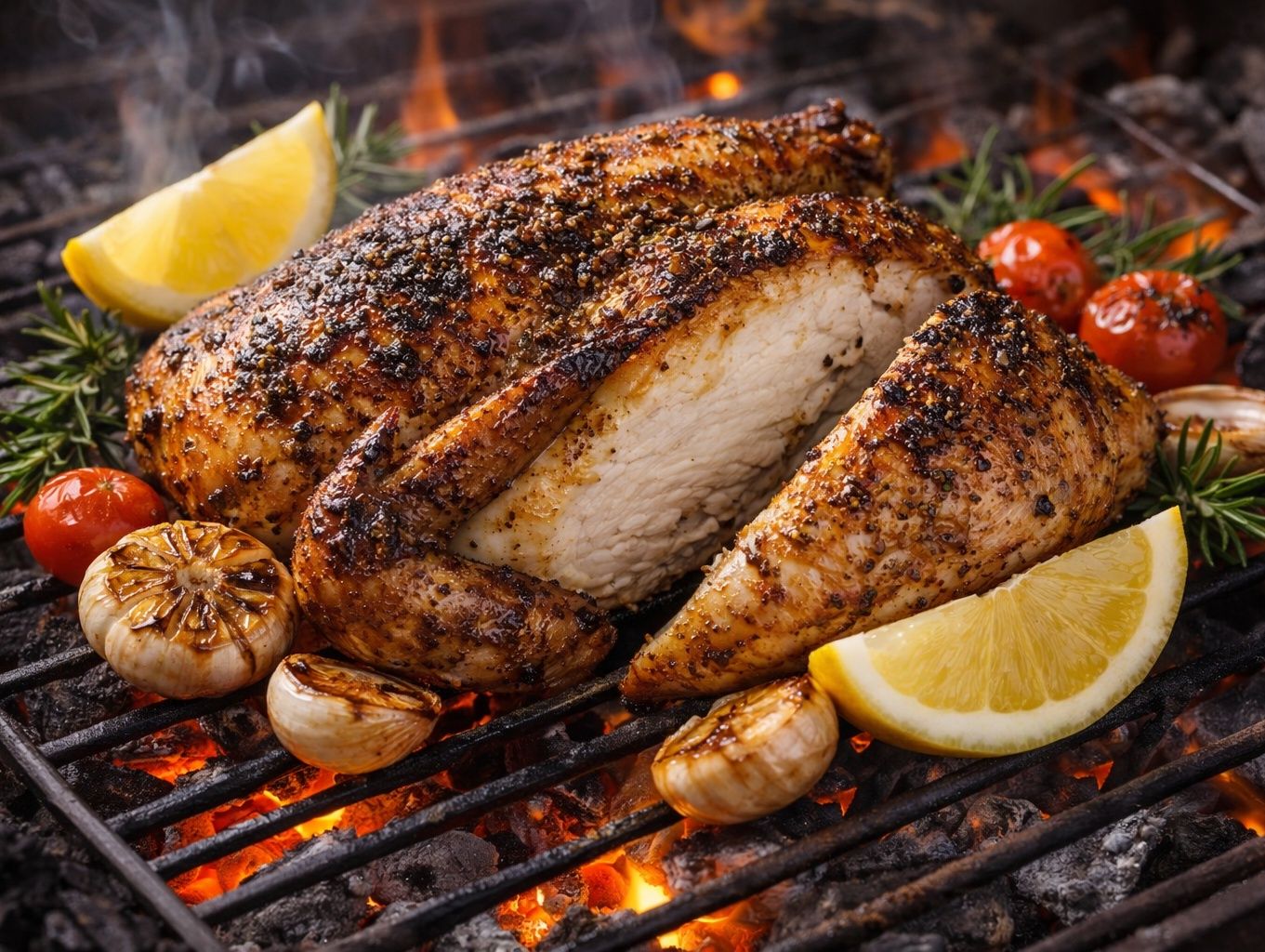Half Grilled chicken
