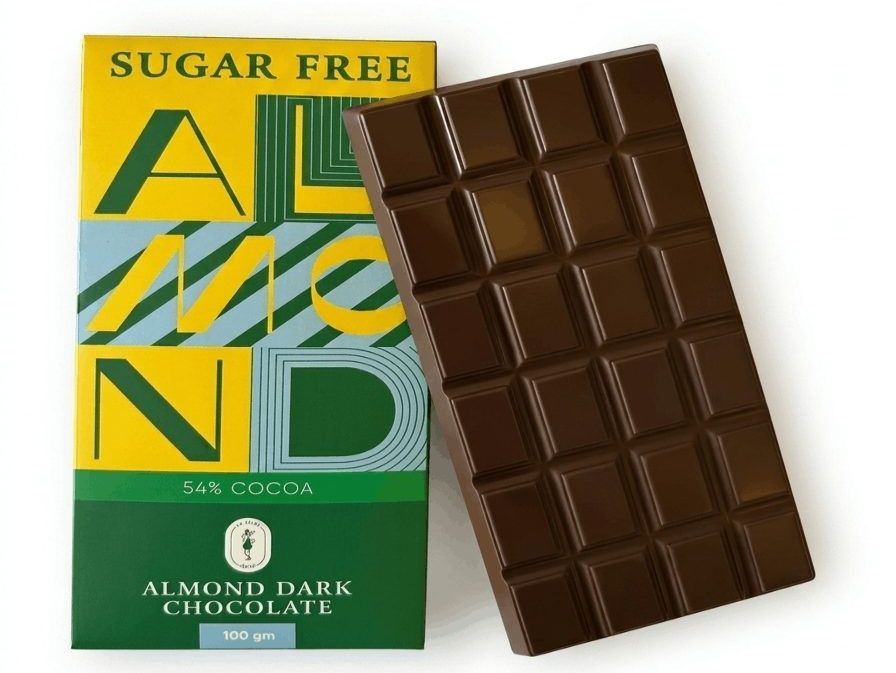 Almond Dark Chocolate Bar – Sugar Free
