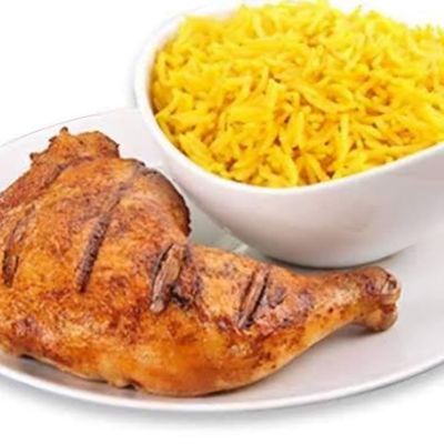 وجبة ربع دجاج مشوي على الفحم - فخذ
