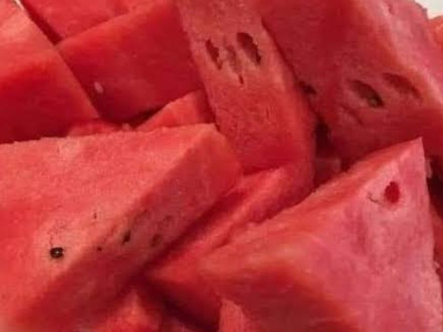 Watermelon slices pices dish