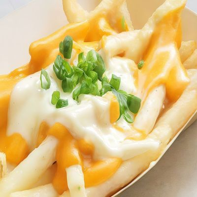 French Fries With Mozzarella Cheese Sandwich