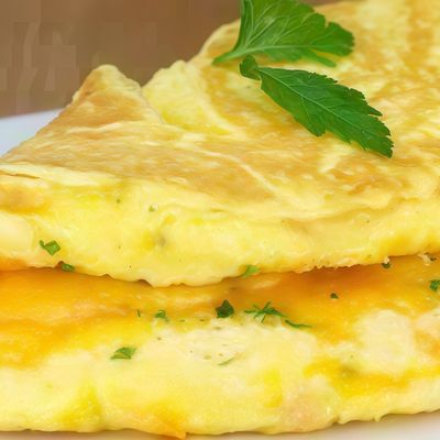 Omelette Piece With Cheddar Cheese