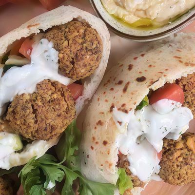 Falafel With Boiled Eggs Sandwich