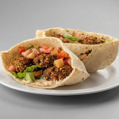 Falafel With Omelette Sandwich