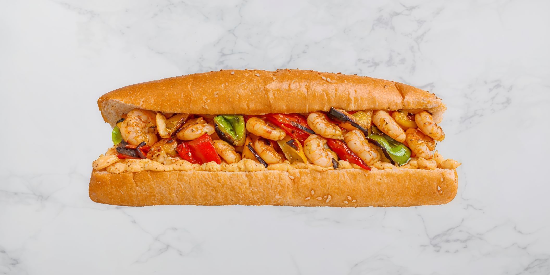Fajita Shrimp Sandwich