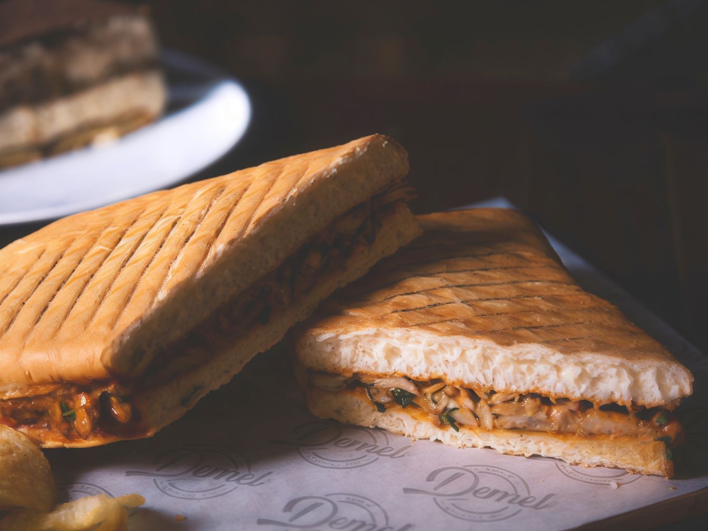 Basil Chicken Panini Sandwich