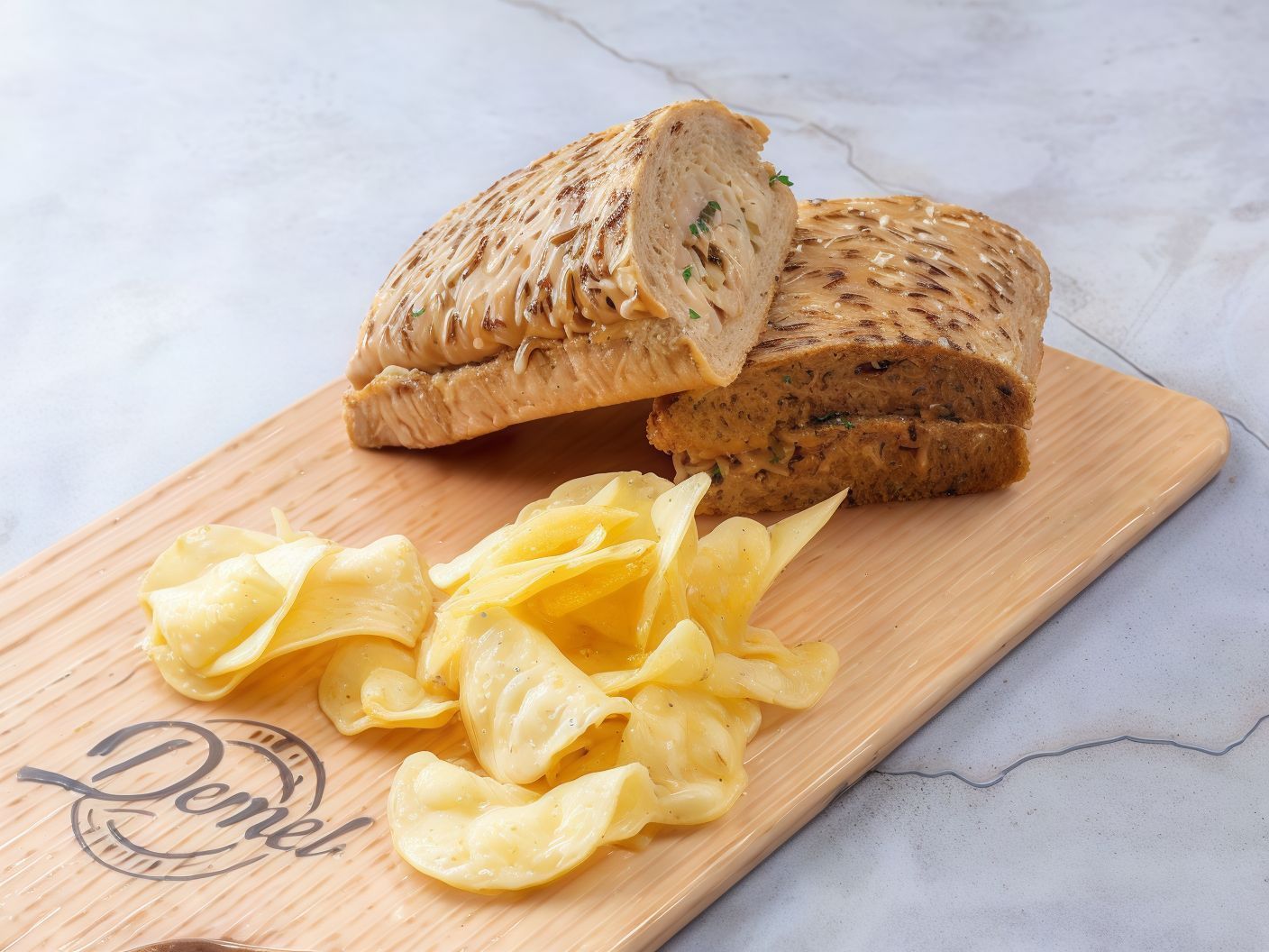 Panini Tuna With Melted Cheese Sandwich