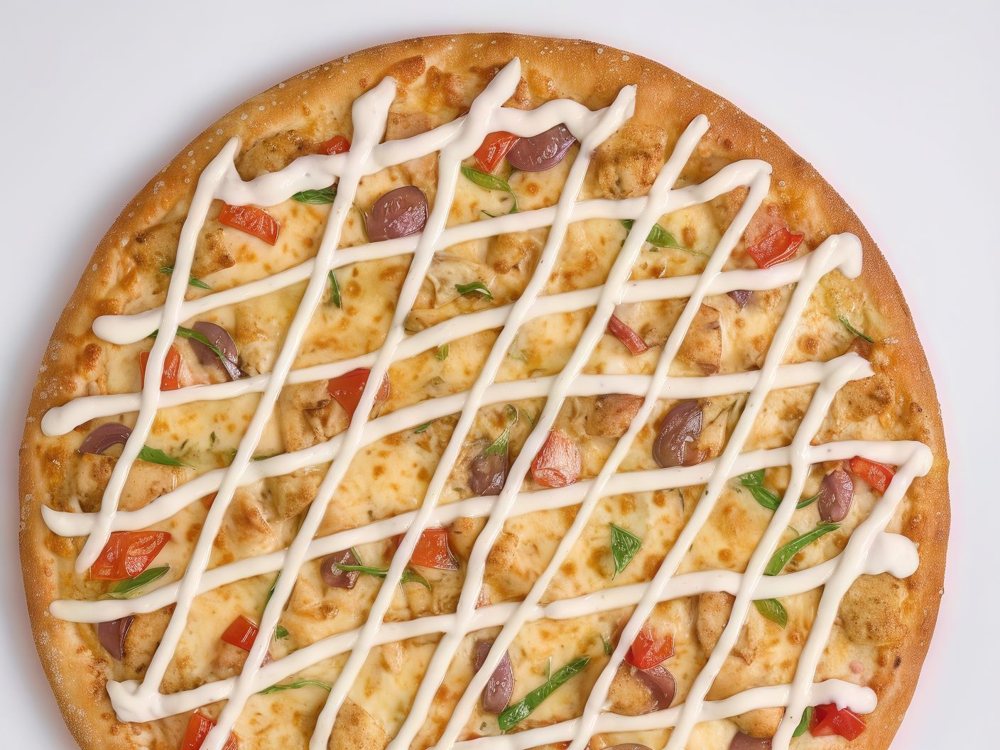 Fasting Chicken Ranch Pizza