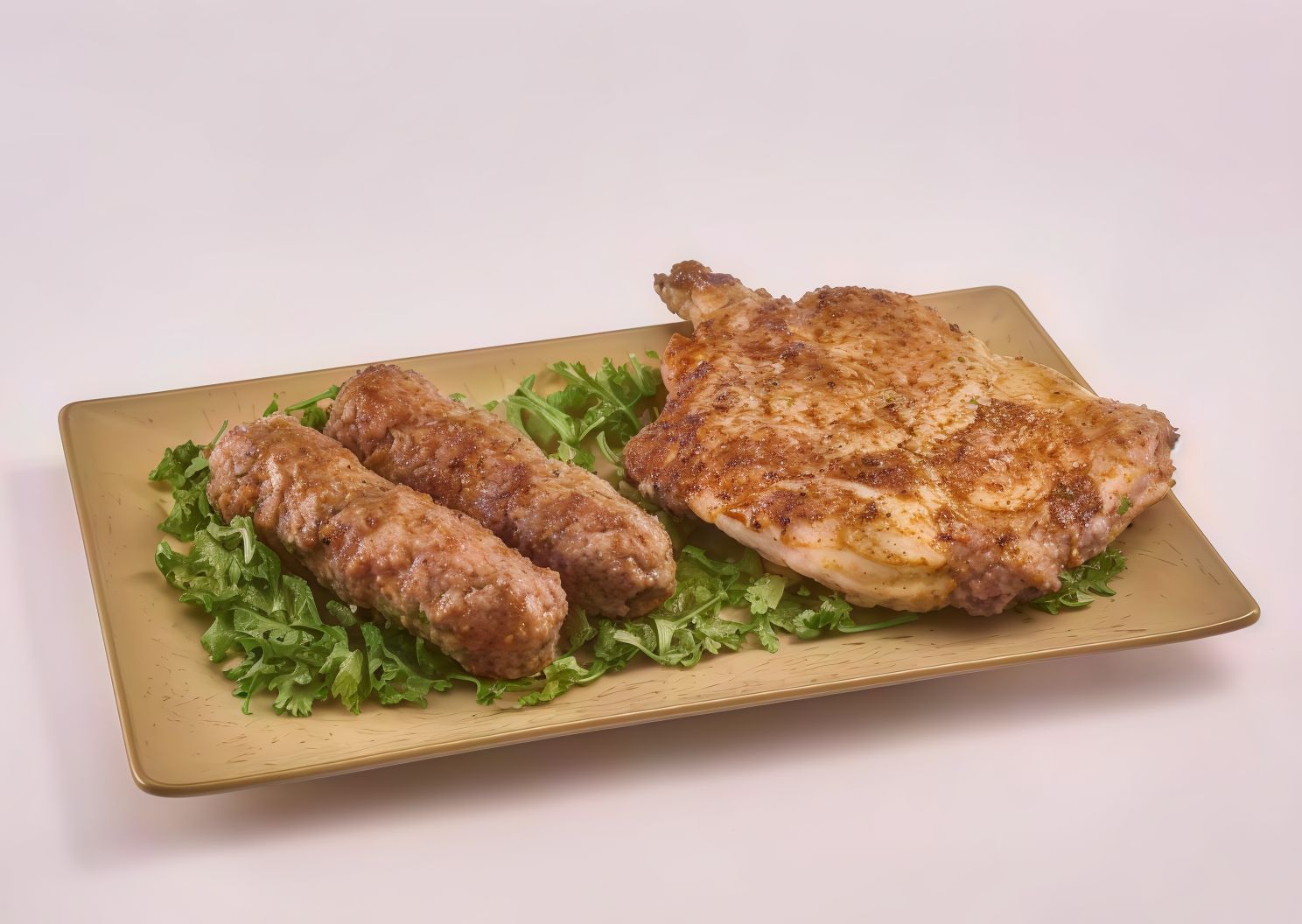 A Quarter Chicken Meal With Kofta