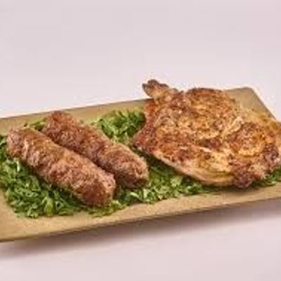A Quarter Chicken Meal With Kofta