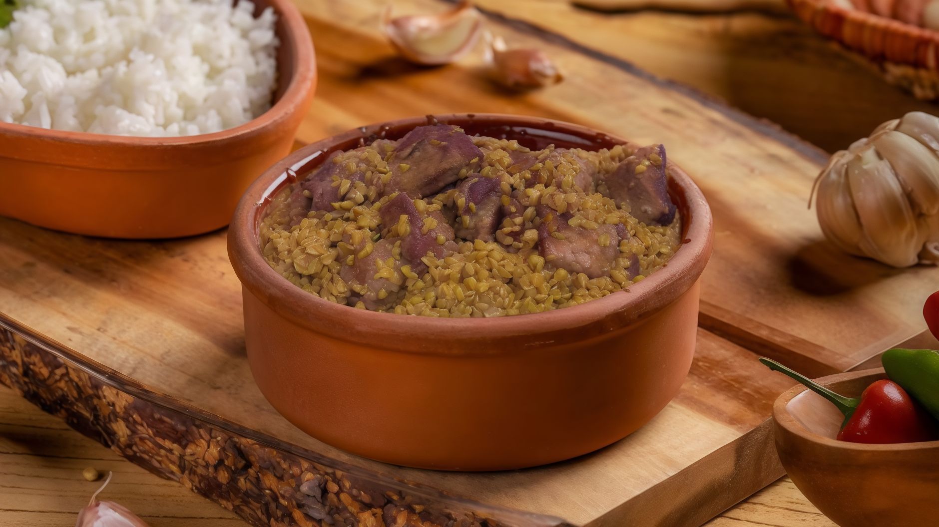Meat casserole with freekeh