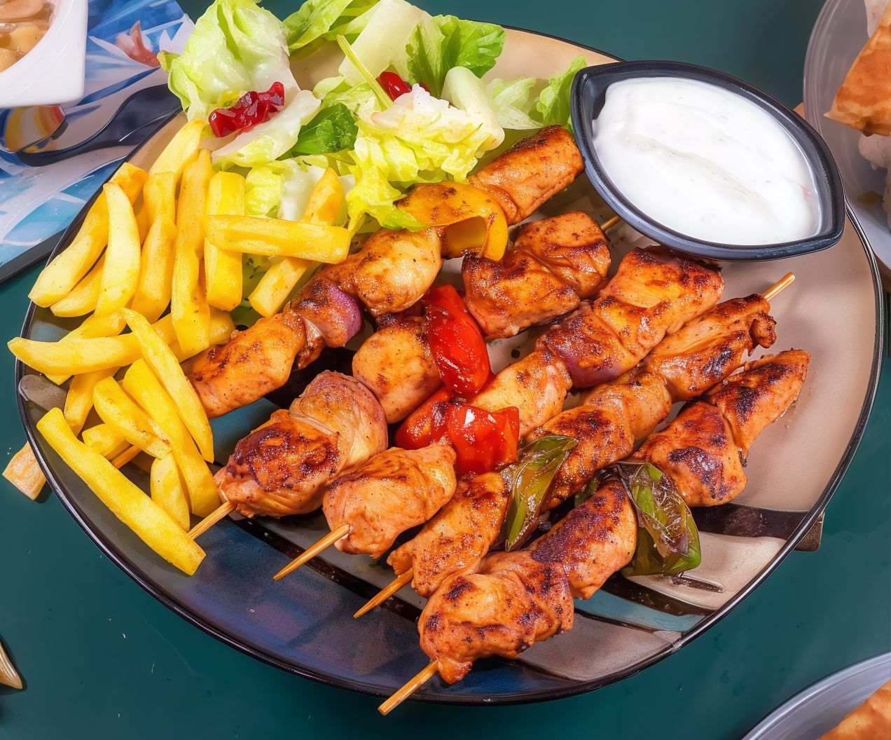 Whole Chicken Shish With Fries Meal
