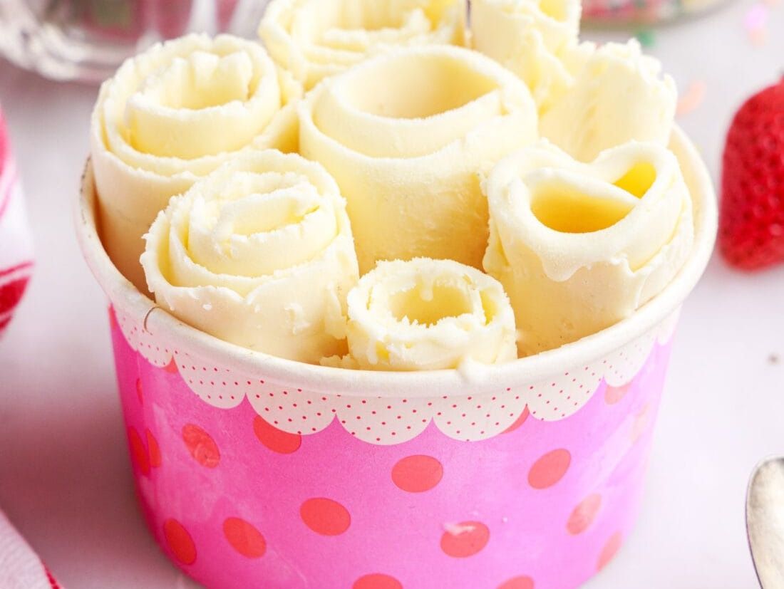 Pineapple Ice cream Rolls (3 Rolls)