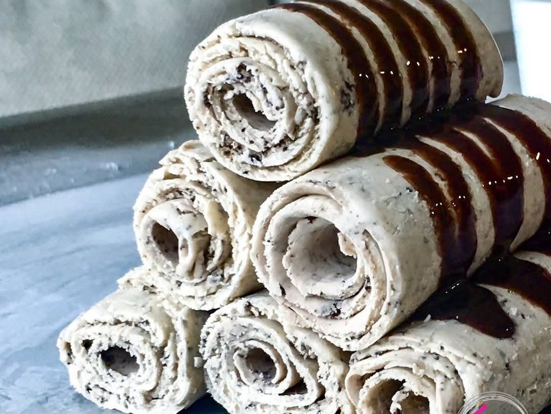 Nutella Peanut Butter Ice Cream Rolls (3 Rolls)