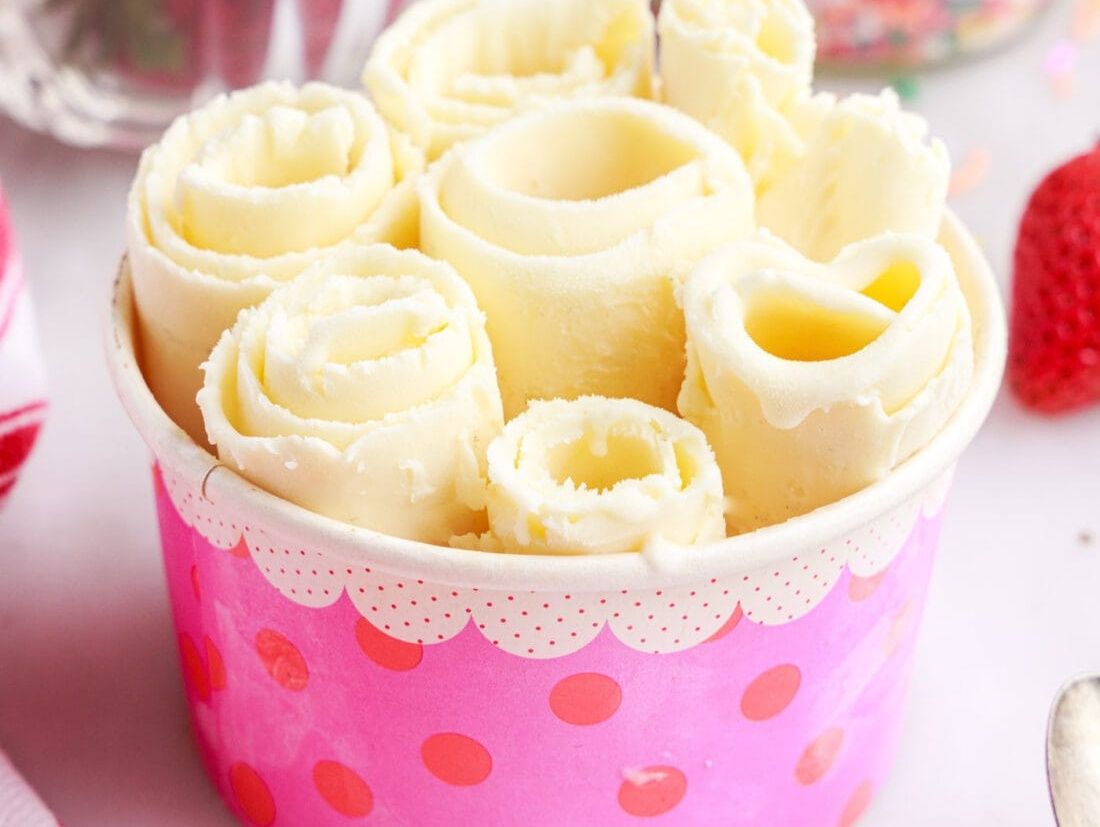 peach ice cream rolls ( 3 rolls)