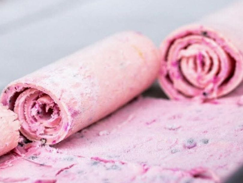 Cherry Ice Cream Rolls (3 Rolls)