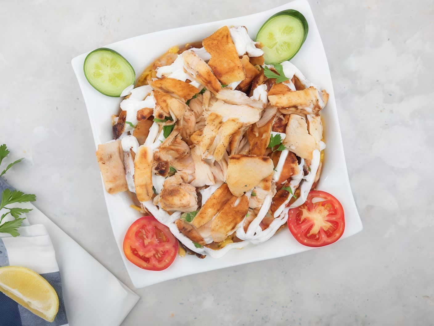Chicken shawarma Fatteh