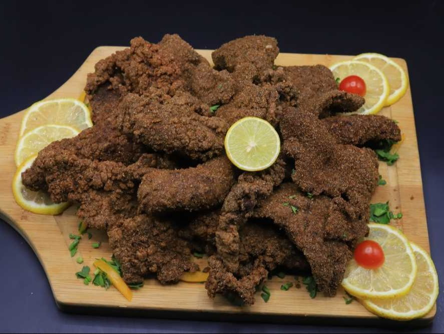 Half a kilo of liver with bran