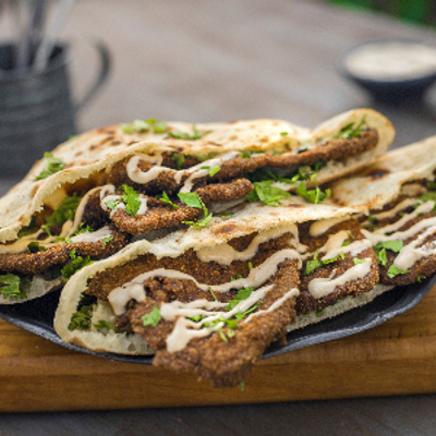 Fried Liver With Bran Sandwich