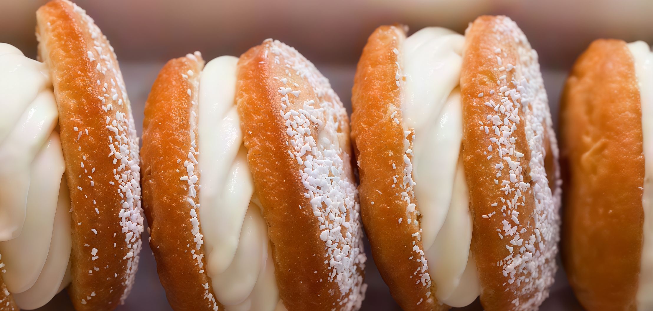 White Chocolate Filled Doughnut