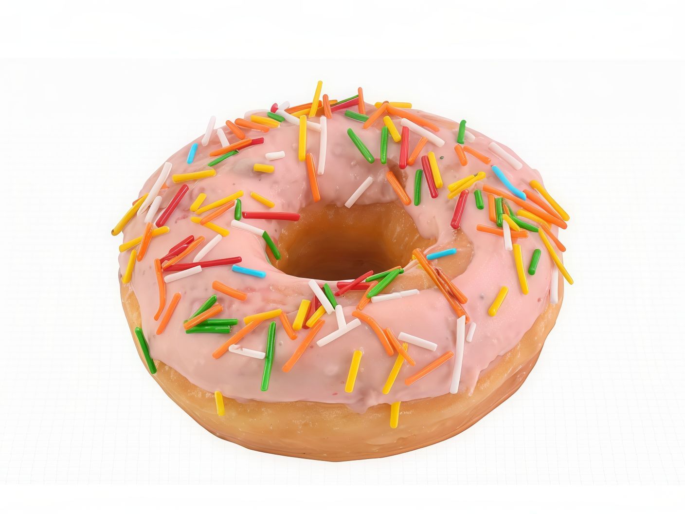 Pink White Chocolate Doughnut