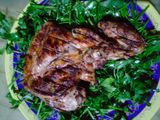 Charcoal grilled chicken breast
