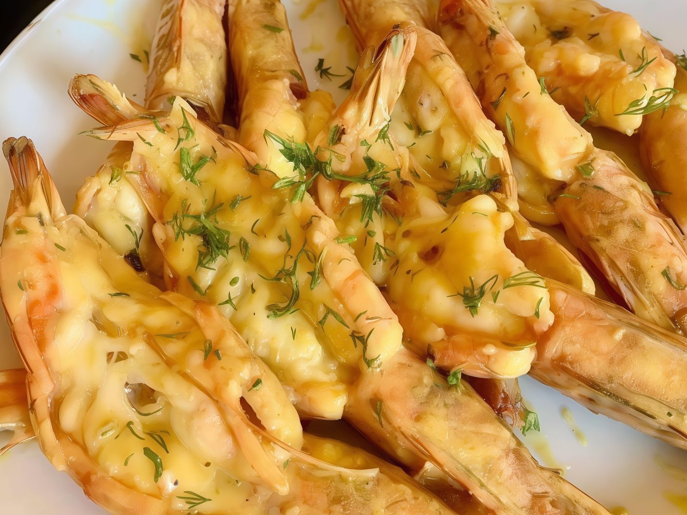 Large Swiss grilled shrimp, butterfly style