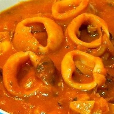 Local Squid Casserole with Red Sauce