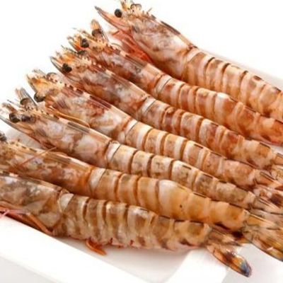 Fresh raw jumbo shrimp