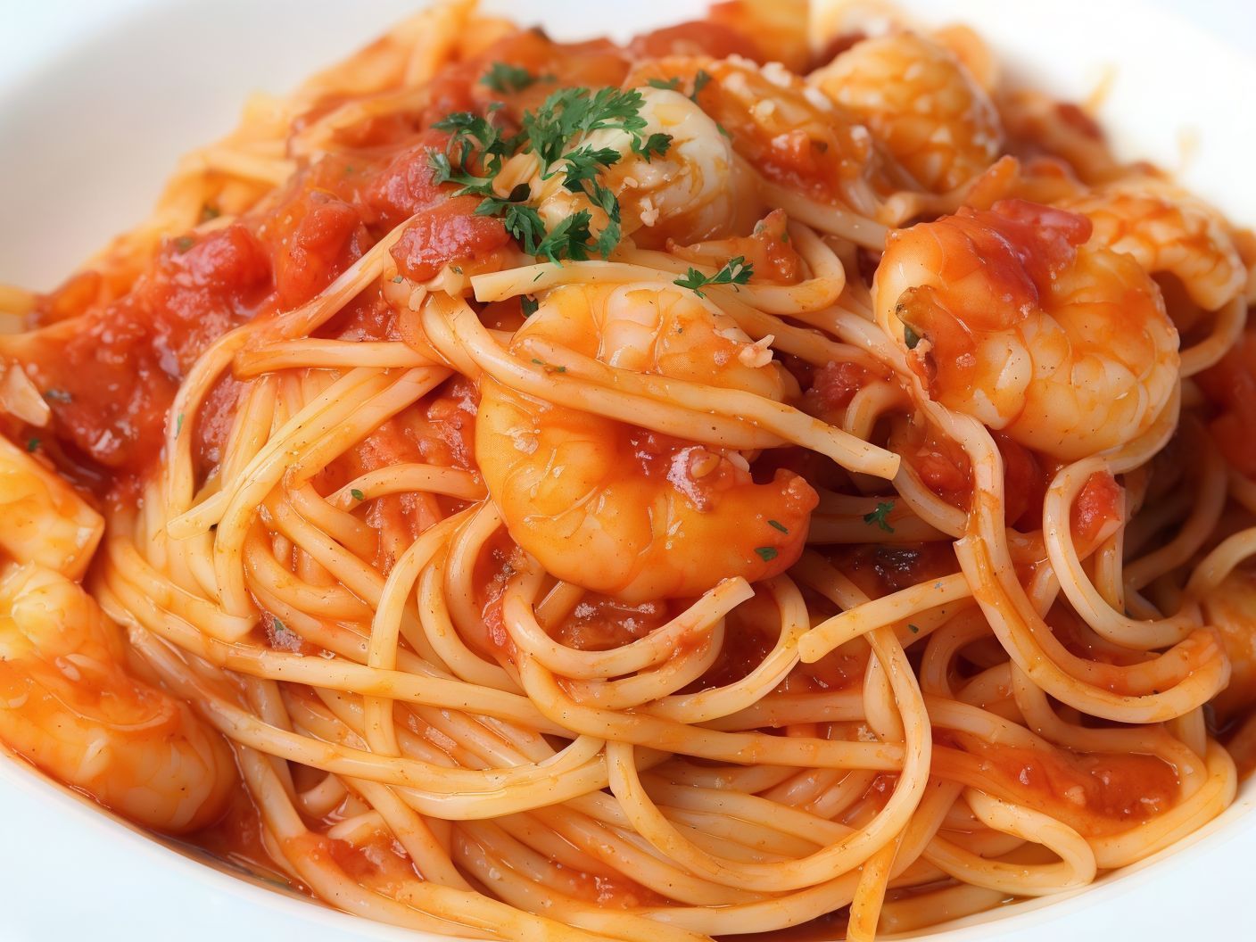 Shrimp Pasta With Red Sauce