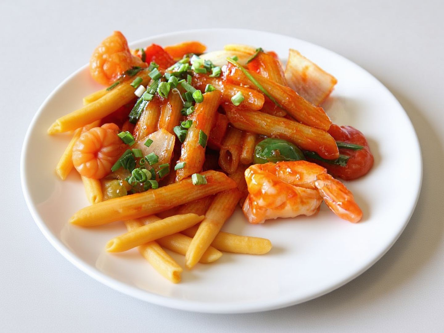 Penne Pasta With Shrimp And Red Sauce