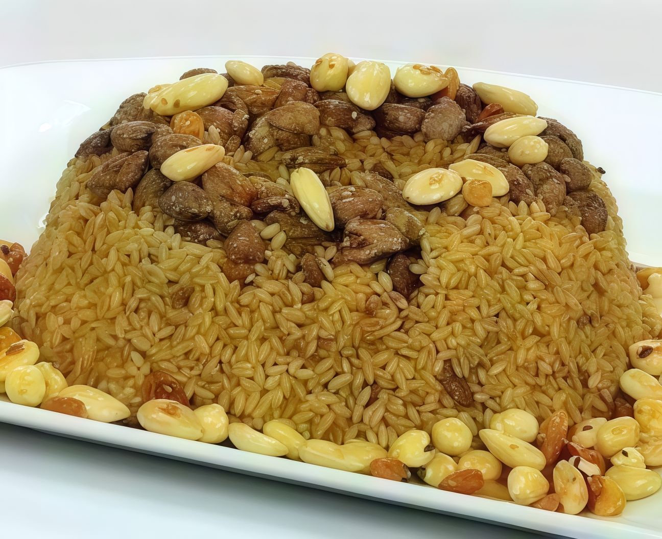 Mix Basmati Rice With Nuts Platter