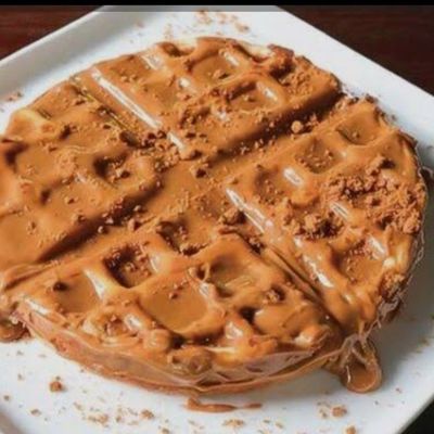 Nutella and hazelnut mix waffle