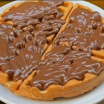 Nutella waffle mix with Maltesers