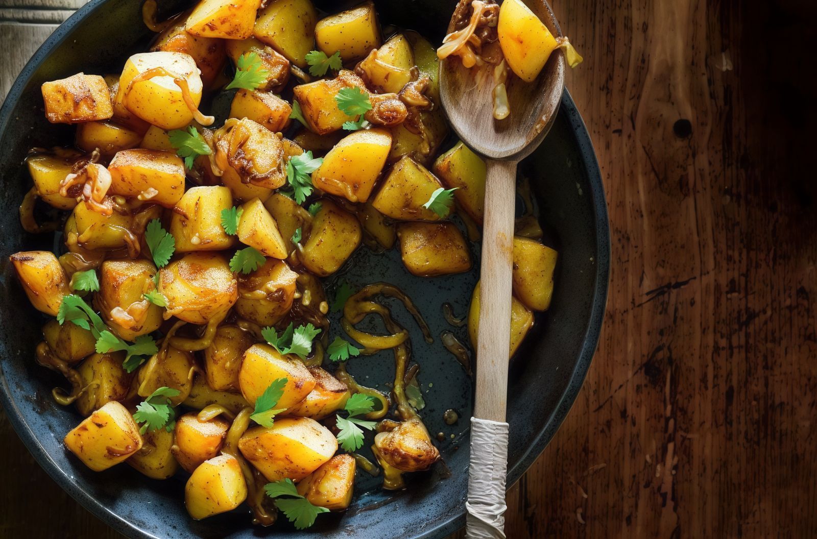 Potatoes with coriander