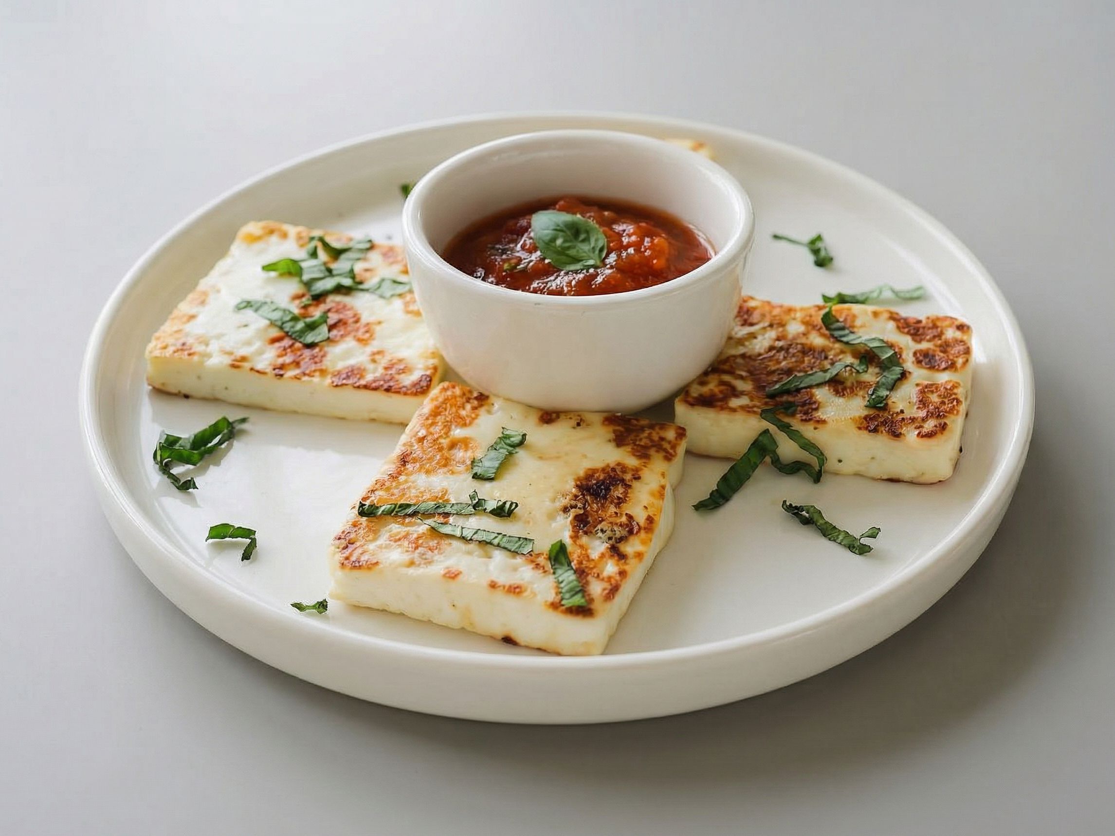 Halloumi with tomato jam