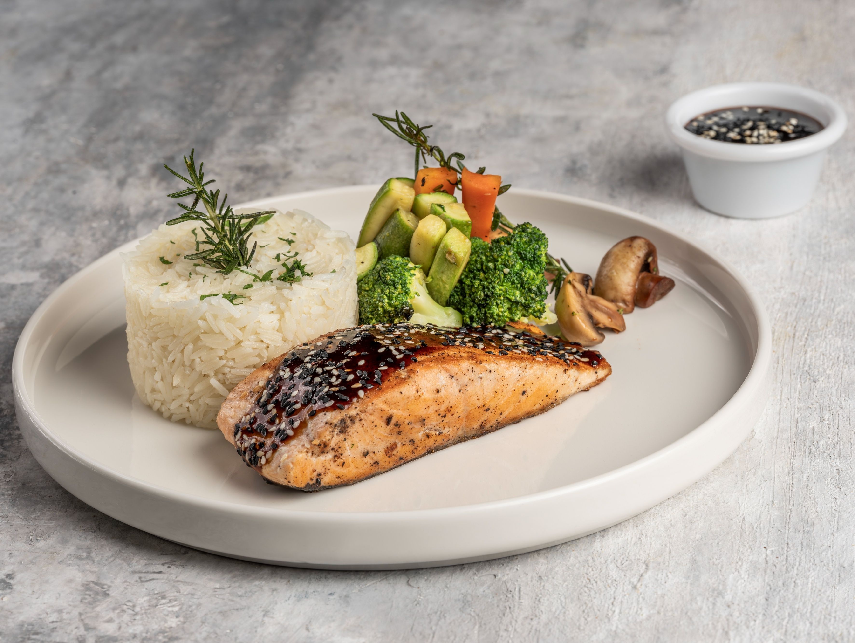 Grilled salmon fillet