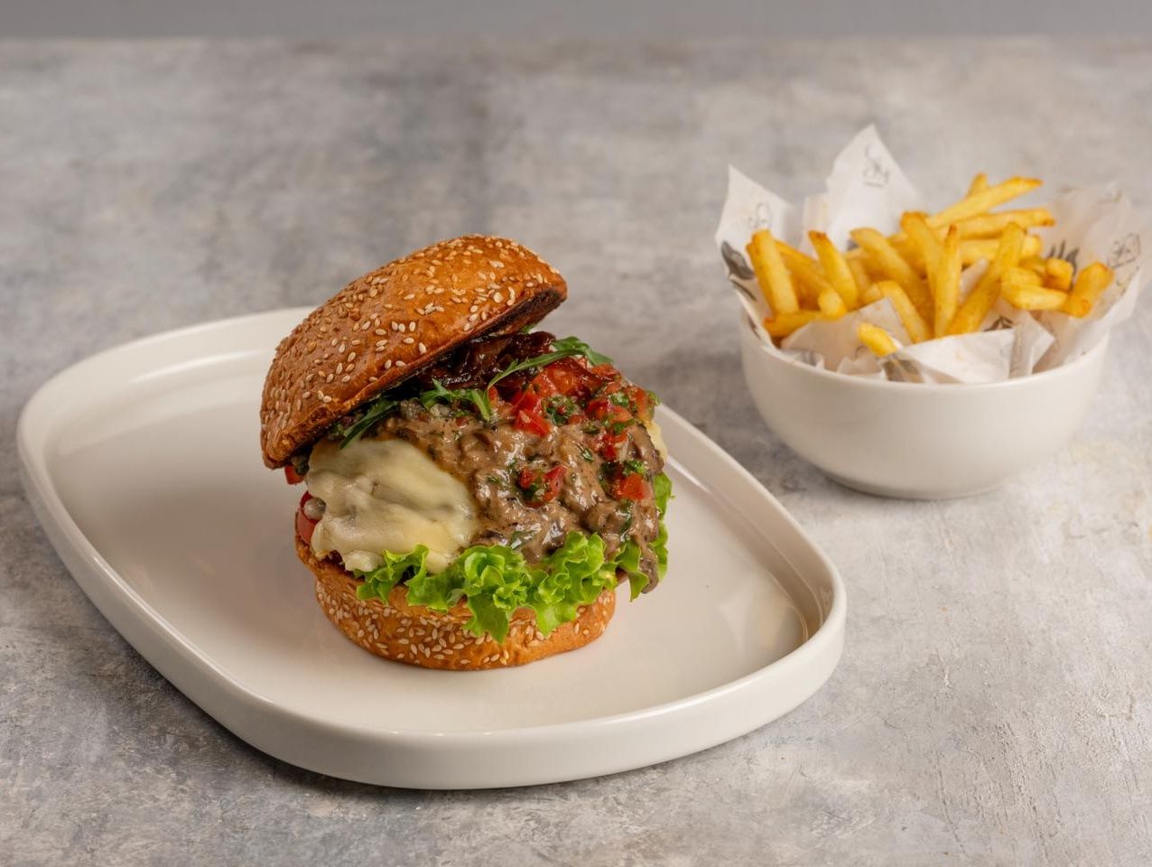 Truffle Mushroom Smash Burger