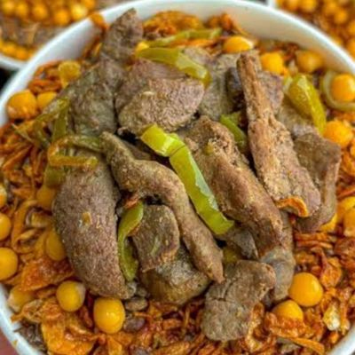 Liver and Koshary Mix