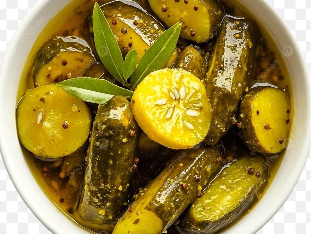 Fresh pickled cucumber