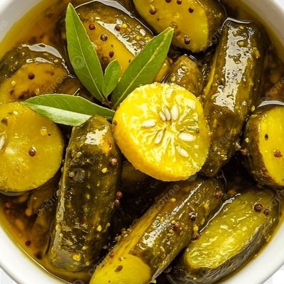 Fresh pickled cucumber