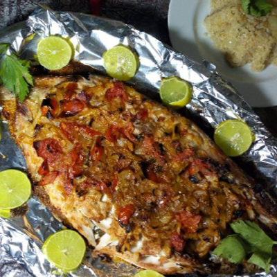 Grilled Grey Mullet Fish Meal